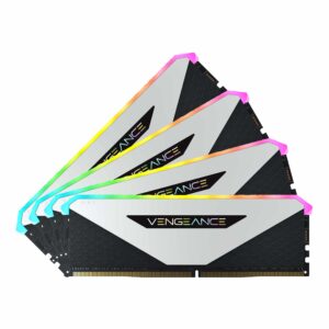 Corsair Vengeance RGB RT 32GB Kit (2x16GB) DDR4 3600MHz C18 White Desktop Gaming Memory CMN32GX4M2Z3600C18W