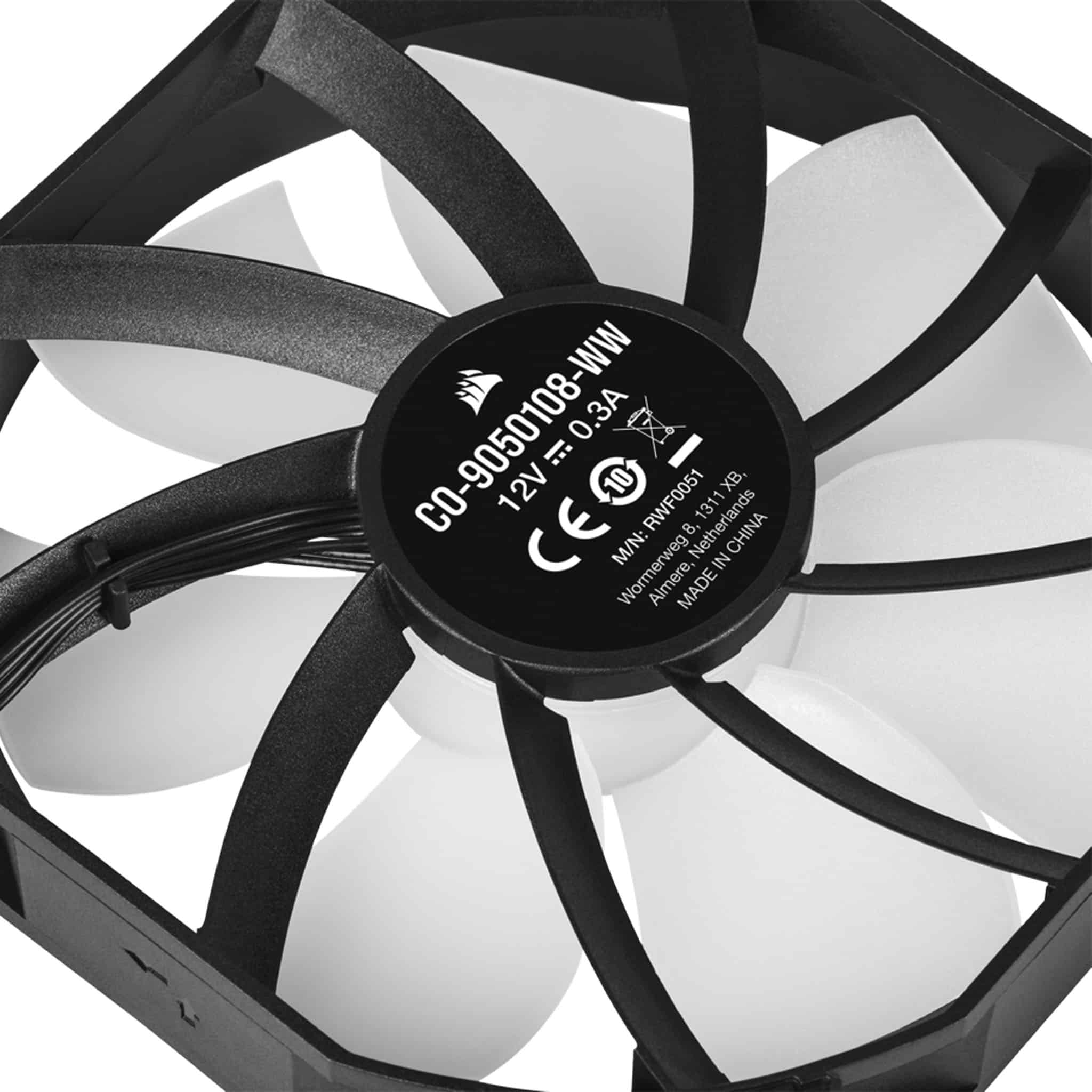 CORSAIR iCUE SP120 RGB ELITE Performance 120mm PWM Case Fan Black  CO-9050108-WW